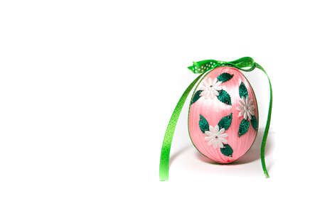 Handmade colorful Easter eggsの写真素材