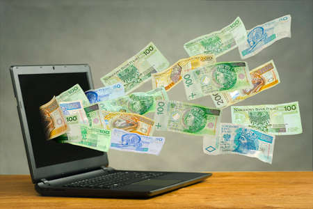 Concept of finances in the cyberspaceの写真素材
