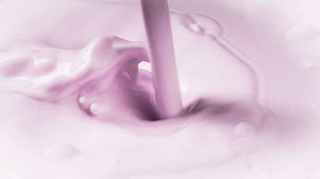 Photo of liquid with milk consistency in violet colorの写真素材