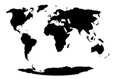 Outline of a map of the worldの写真素材