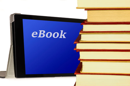 EBook - Tablet PC Computer and book