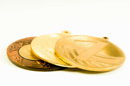 Medals on the white backgroundの写真素材