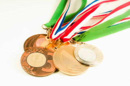 Medals on the white background