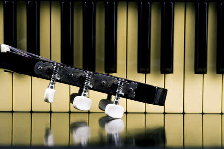 Concept behind the music of the guitar and keysの写真素材