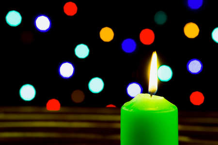 Candles with bokeh backgroundの写真素材