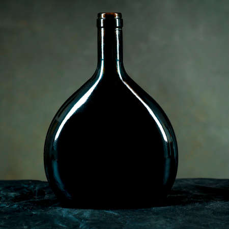 A squat bottle of wine for vintage dressesの写真素材