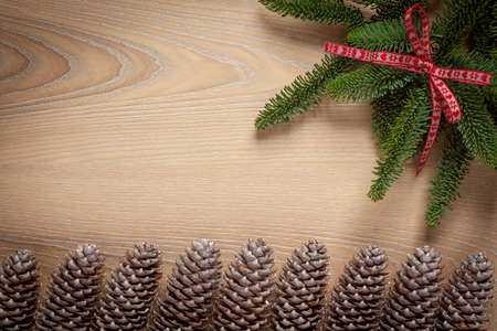 Christmas - Christmas decorations and space for text with wishesの写真素材