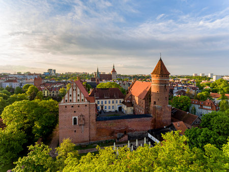 Castle of the Warmian Chapter in Olsztyn - Panorama of the city of Olsztyn from a bird's eye view