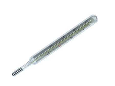 Medical thermometer on white