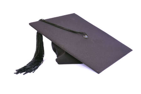 Student hat on whiteの写真素材