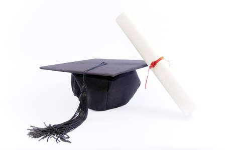 Student hat and diploma の写真素材