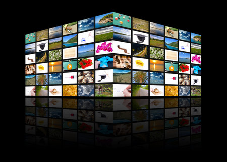 Big multimedia television panel - multimedia cube