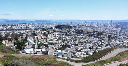 Panoramic view of San Franciscoの写真素材