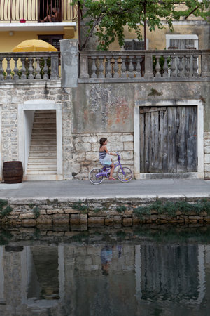 Vrboska on Hvar Island, Croatiaの写真素材