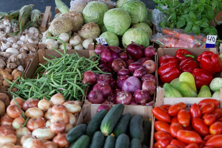 Fruits and vegetables on Hvar Island, Croatiaの写真素材