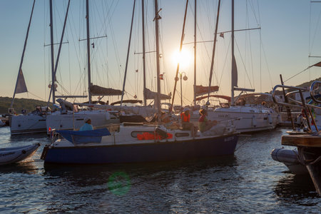 Port in Kaprije Island, Croatiaのeditorial素材