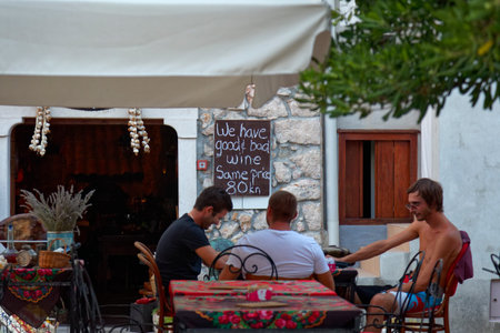 BaÅ¡ka town on Krk island, Croatiaのeditorial素材