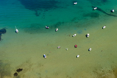 Aerial view of Pasman Island, Croatiaの写真素材