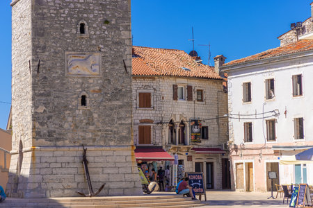 Umag town, Istra, Croatiaのeditorial素材