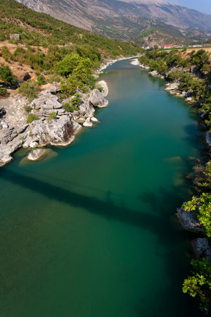 Vjosa River in Albaniaの写真素材