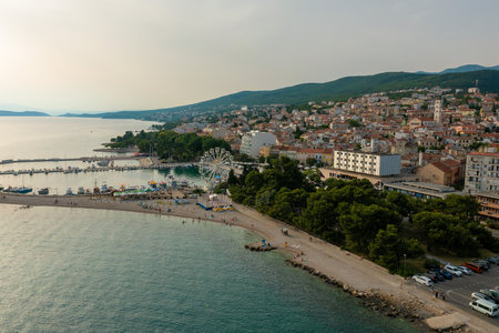 Crikvenica town in Croatiaのeditorial素材