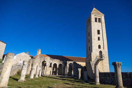 The old town of Rab, the Adriatic Sea in Croatia