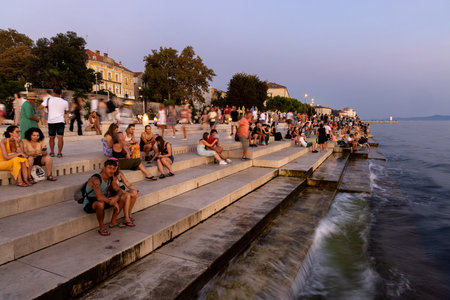 Sea organs and Sun Salutation in Zadar City, Croatiaのeditorial素材