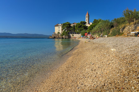 Martinica Beach near the Dominican monastery in Bol town on Brac Island, Croatiaのeditorial素材