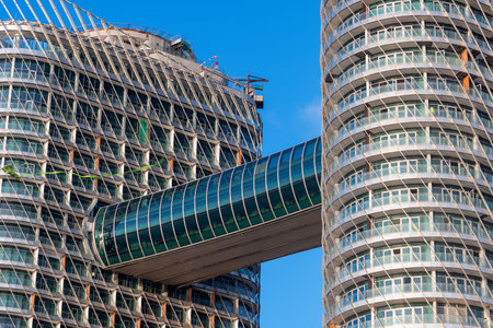 Modern skyscrapers and high-rise buildings in Colombo, Sri Lankaのeditorial素材