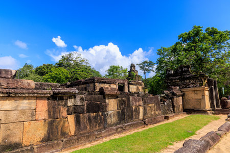 Ancient Ruins of Polonnaruwa, Sri Lanka â Historic Stone Buildings of the Medieval Capitalのeditorial素材