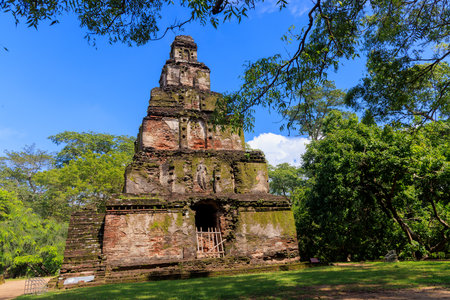 Ancient Ruins of Polonnaruwa, Sri Lanka â Historic Stone Buildings of the Medieval Capitalのeditorial素材