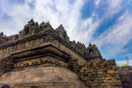 Borobudur Temple, Ancient Buddhist Monument in Central Java, Indonesiaのeditorial素材