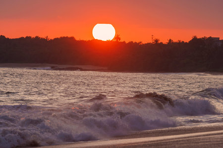 Kahandamodara Beach at Sunset, Sri Lankaのeditorial素材
