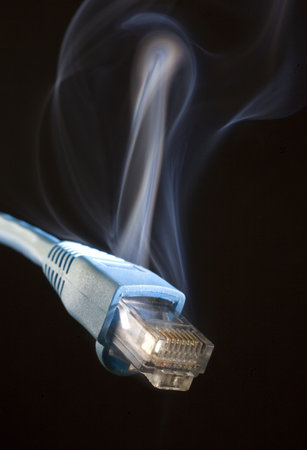 Lan connection that is fast enough that it is smoking
