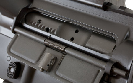 dust cover that covers the breech in an assault rifle