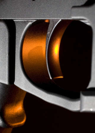 Trigger that is found on todays version of assault rifleの写真素材