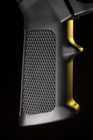 Assault rifles polymer pistol grip with yellow gels