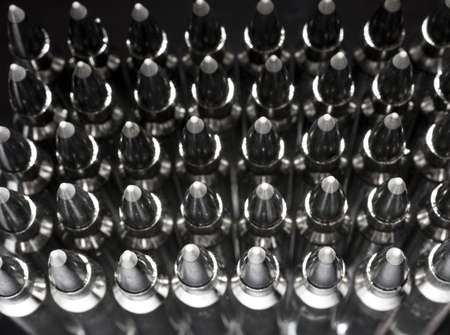 Ammunition with polymer tipped bullets that have back lightingの写真素材