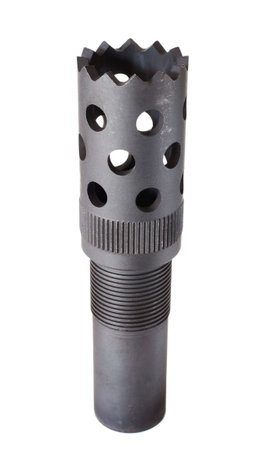 Black choke tube that is teeth on one end