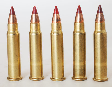 Rimfire ammunition that is used in a seventeen caliber gun