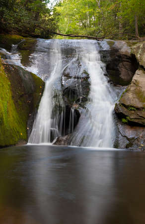 Widow Falls in Stone Mountain State Park in North Carolinaの写真素材