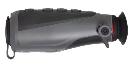 Monocular that uses thermal technology to allow users to see in total darkness seen broadside and isolated on a crisp white background.の写真素材
