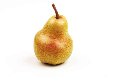 Juicy fresh ripe Williams pear, isolated on a white backgroundの写真素材