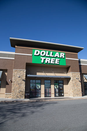 Lancaster, PA, USA - January 14, 2018: The entrance of the Dollar Tree store, an American chain of...