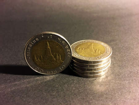 Thailand coin, The money of Thailand, Thailand Currency.の写真素材