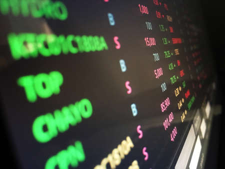 Thailand Stock Exchange,  Trading screen, Stock market.の写真素材