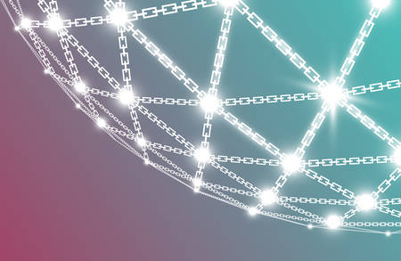 Blockchain Concept, Blockchain Technology. ICO (INITIAL COIN OFFERING) , Crypto Currency technology.のイラスト素材