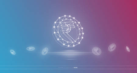World Currency, Block chain conceptのイラスト素材