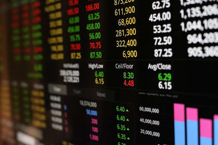 Thailand Stock Exchange, Streaming Trade Screen.の写真素材