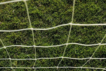 Goal Football Net And green grass